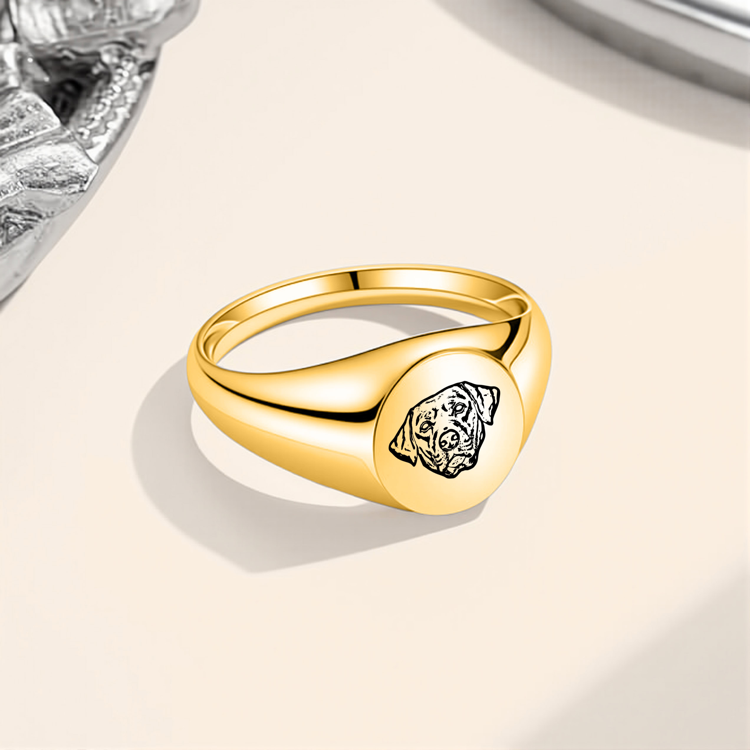 Personalized Pet Face PupTrace Ring-18k Gold-2