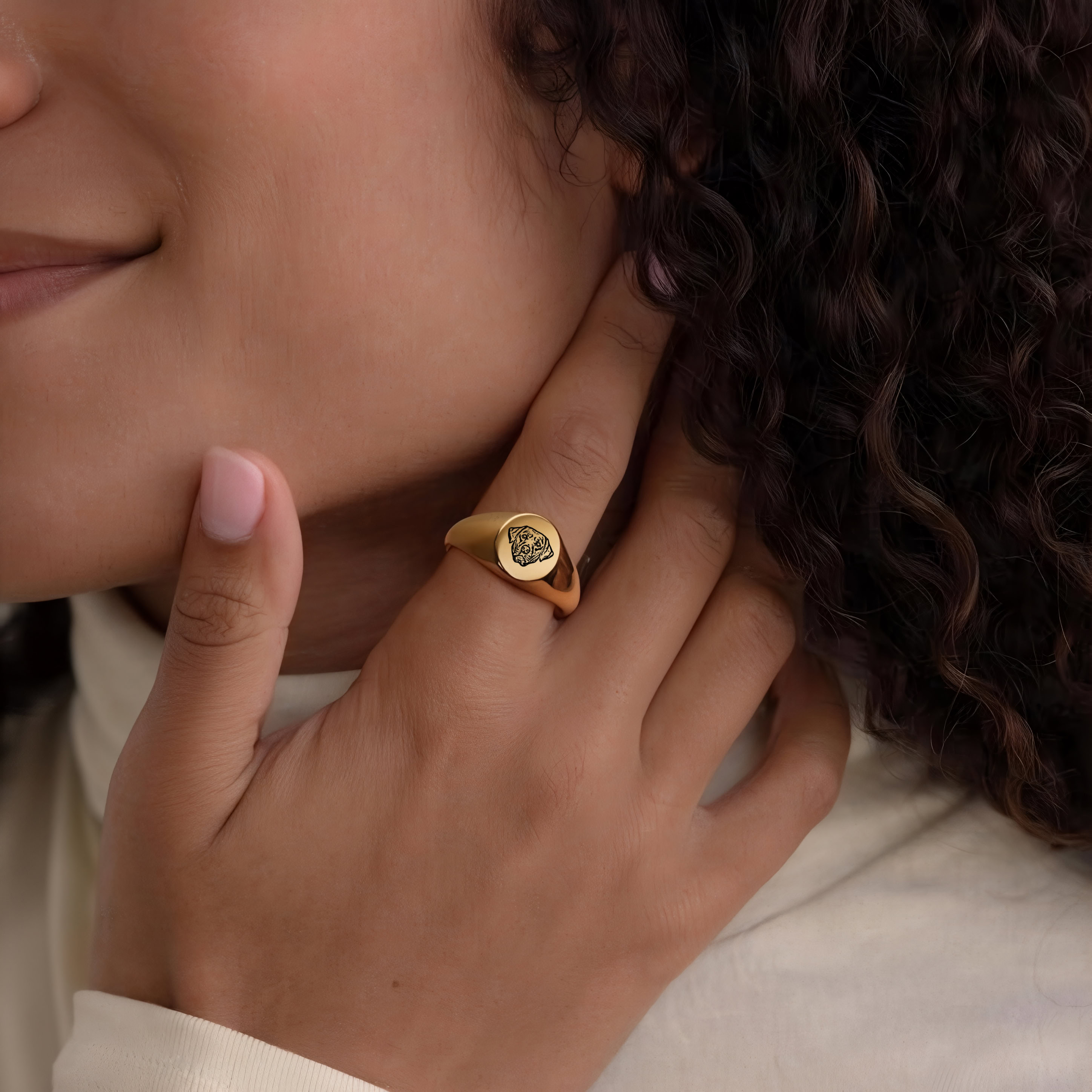 Personalized Pet Face PupTrace Ring-18k Gold-3