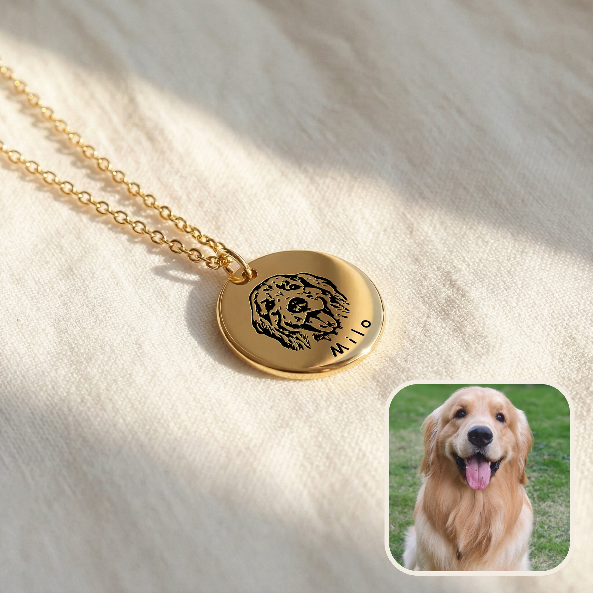 Pet Face Necklace | Personalized Gift for Pet Lover
