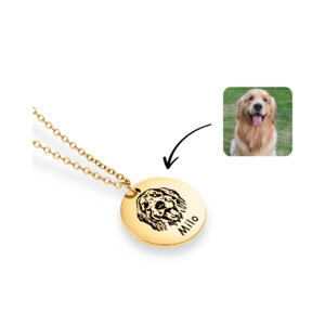 dog-portrait-personalize-necklace-round-disc-gold-detail