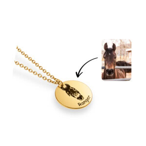 horse-portrait-personalize-necklace-round-disc-gold-detail