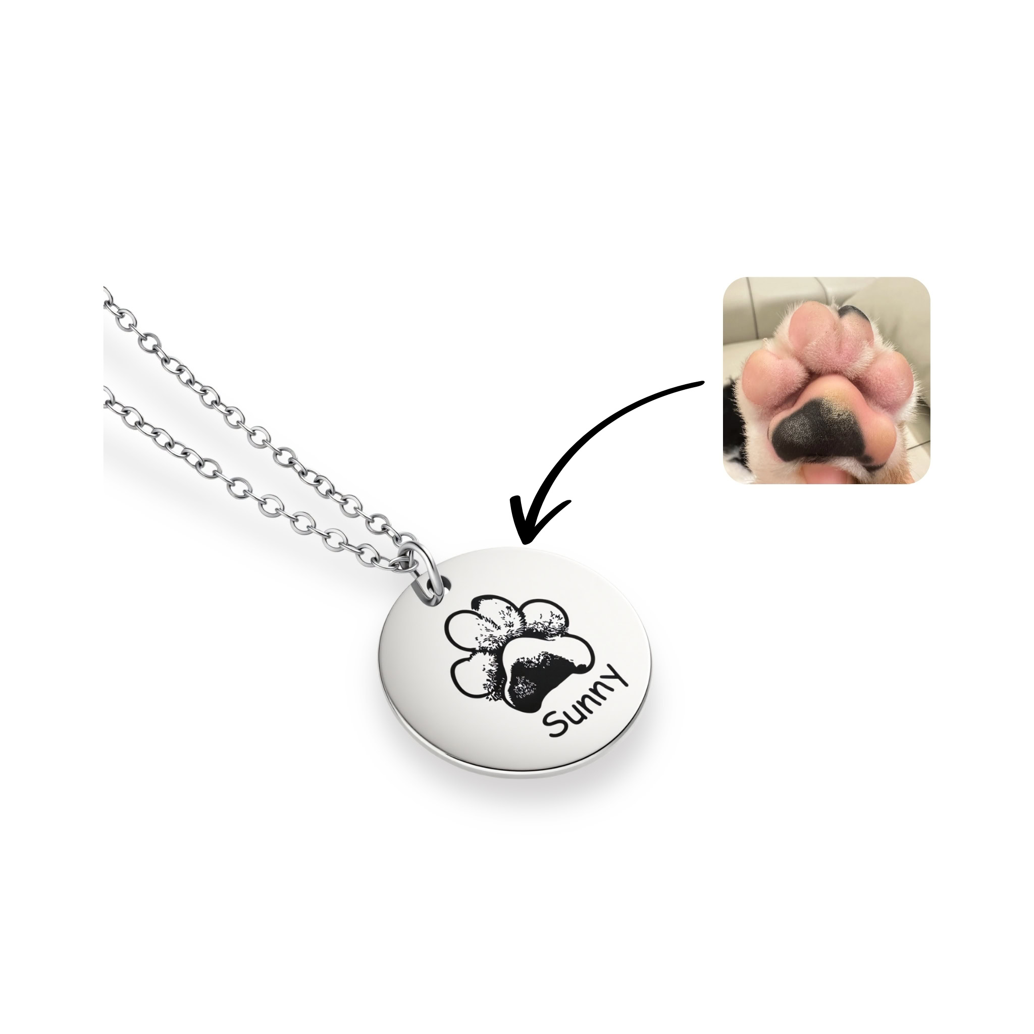 paw-print-personalize-necklace-round-disc-silver-detail