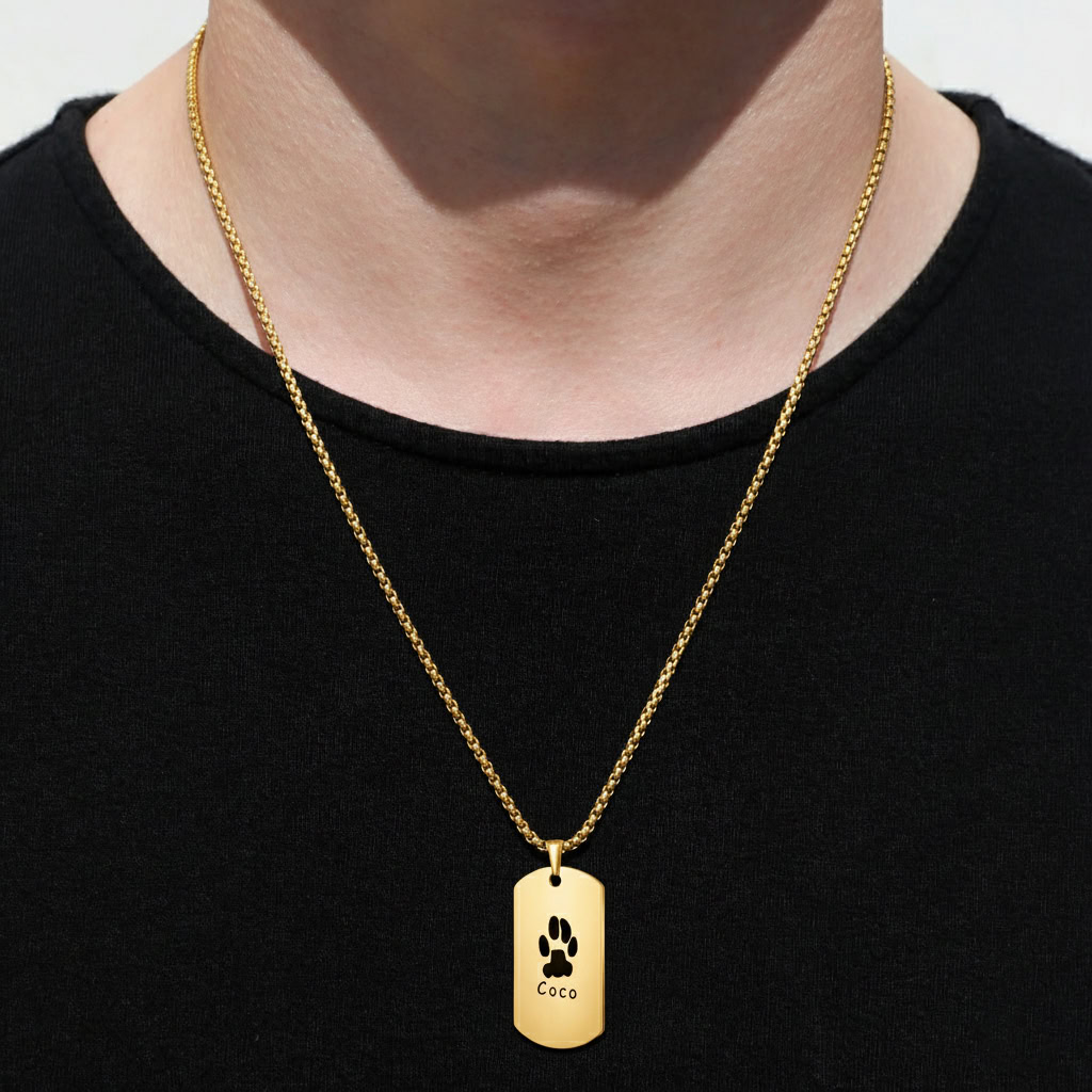 paw-print-personalize-necklace-tag-gold-on-model